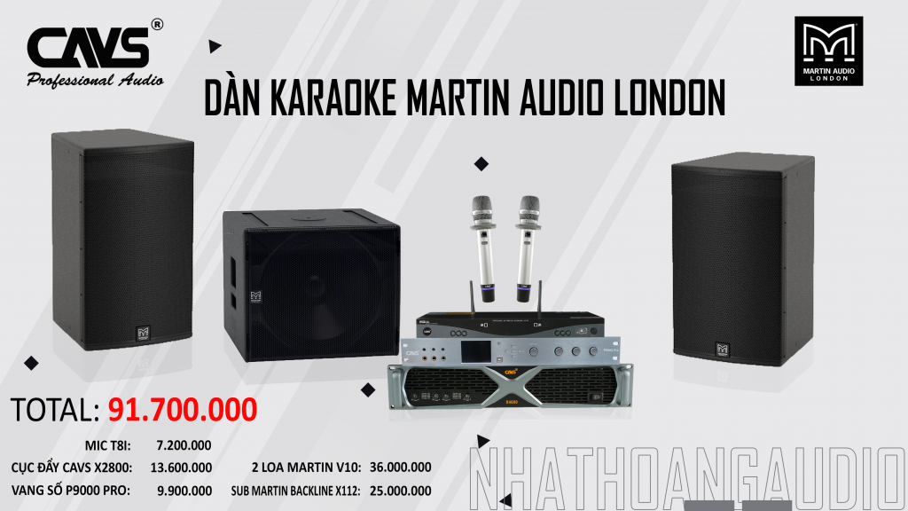 Dàn Karaoke nhập khẩu cao cấp Martin Audio – CAVS