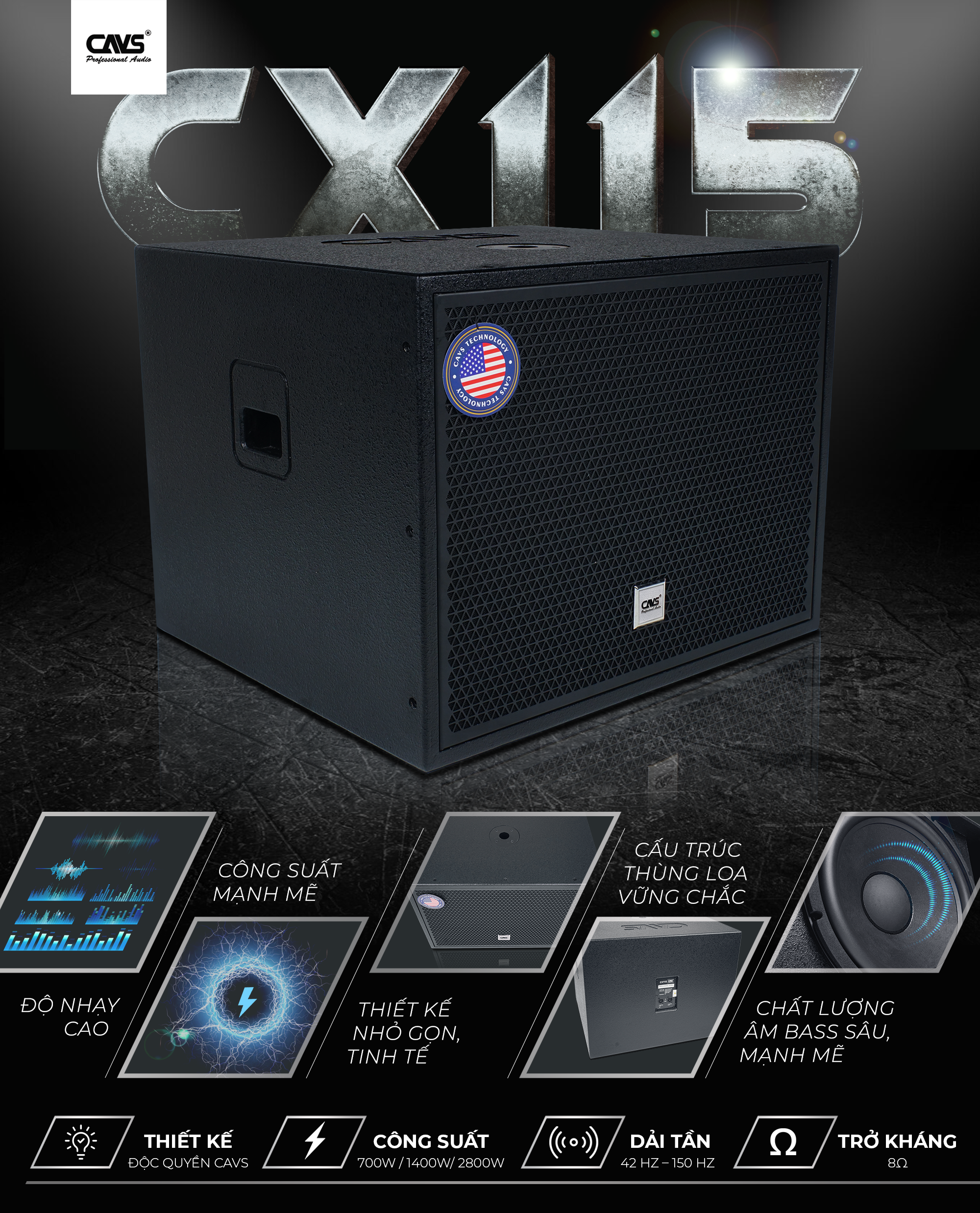 Loa Subwoofer CAVS CX115