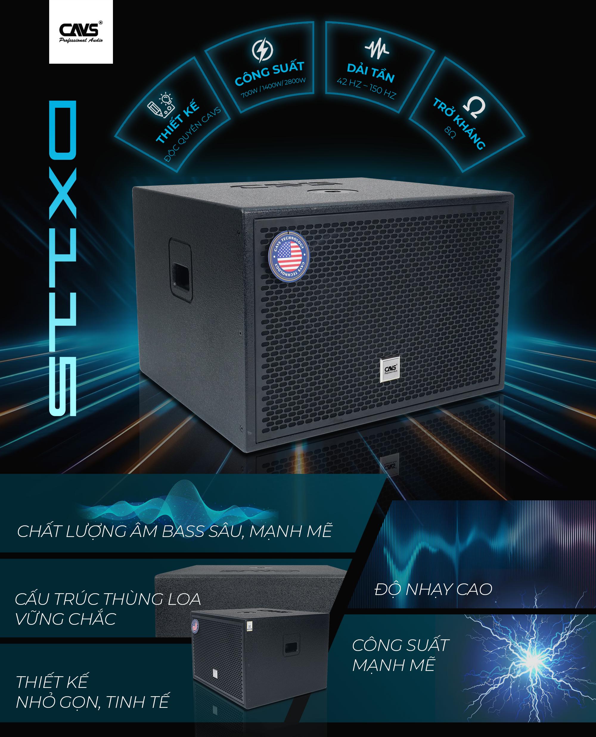 Loa Subwoofer CAVS DX115