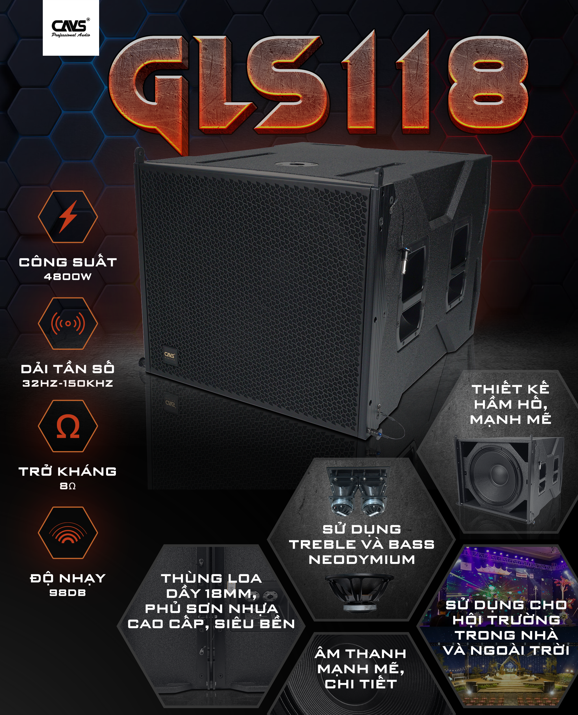 Loa Subwoofer GLS118 Master