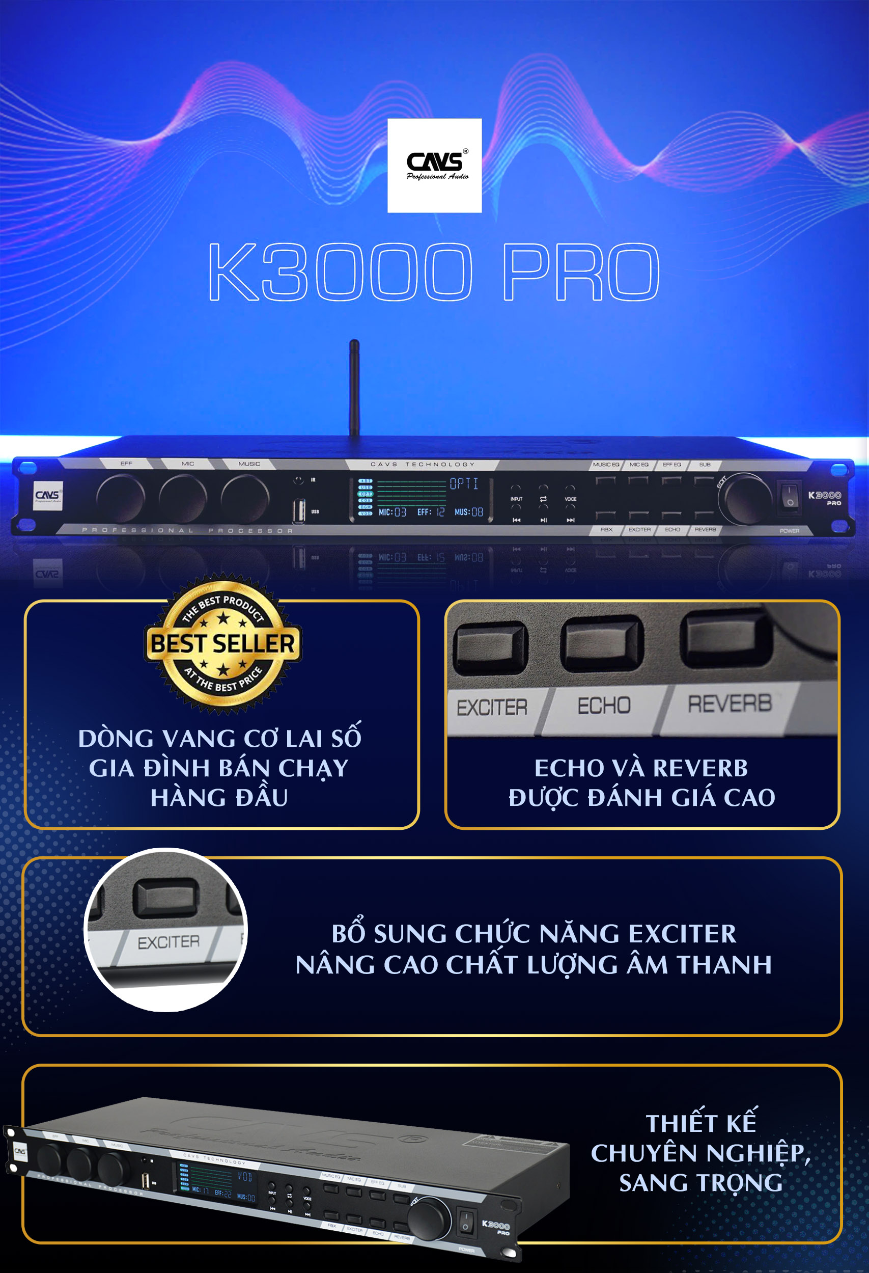 VANG CƠ CAVS K3000 PRO