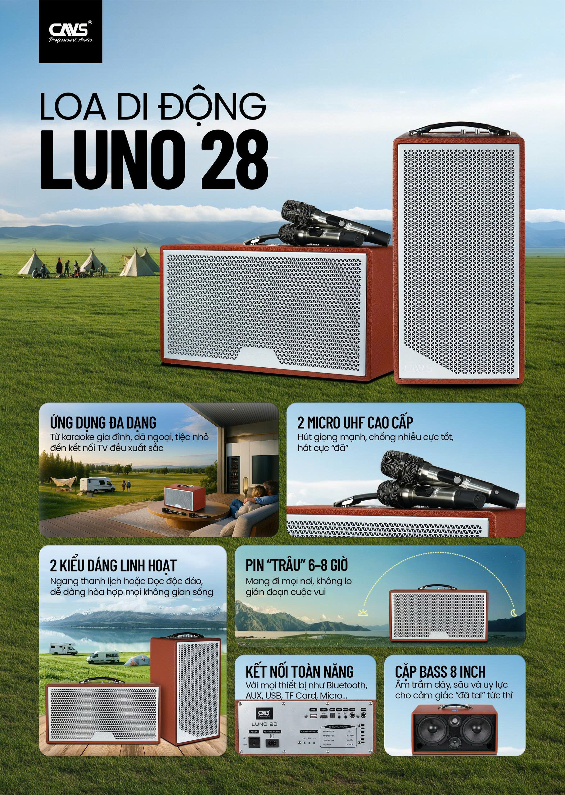 loa xách tay LUNO28 trẻ trung, hiện đại