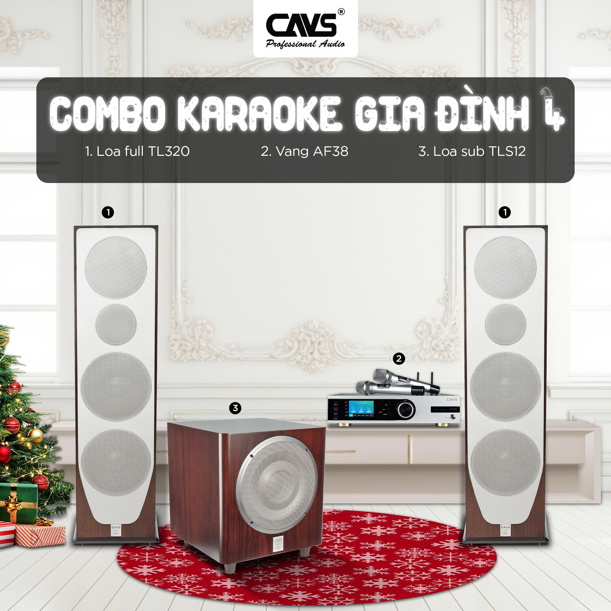 Loa Subwoofer CAVS TLS12PRO – Loa Sub Karaoke Active 12 Inch Bass Sâu Mạnh