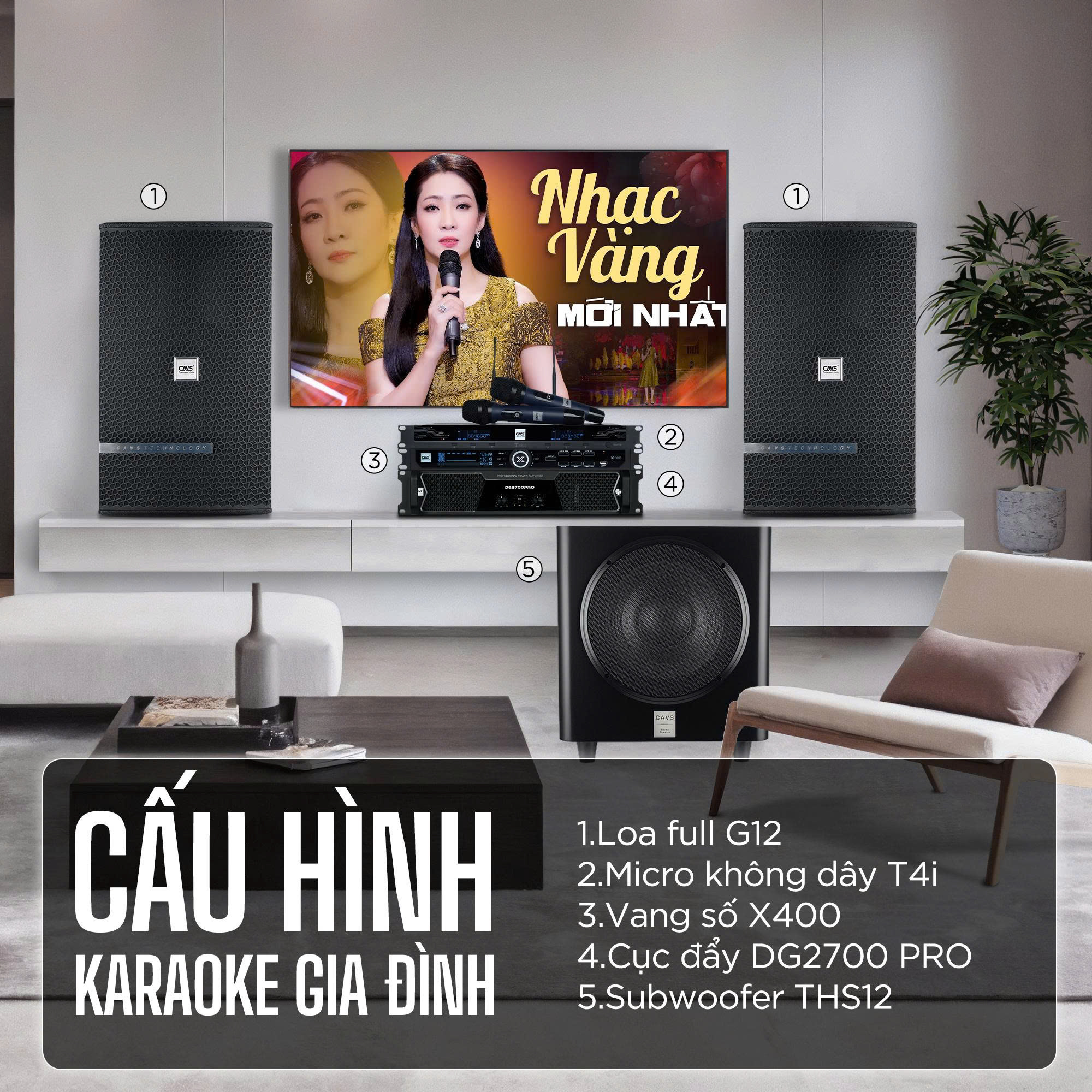 Khả năng phối ghép linh hoạt của Cục đẩy karaoke DG2700PRO