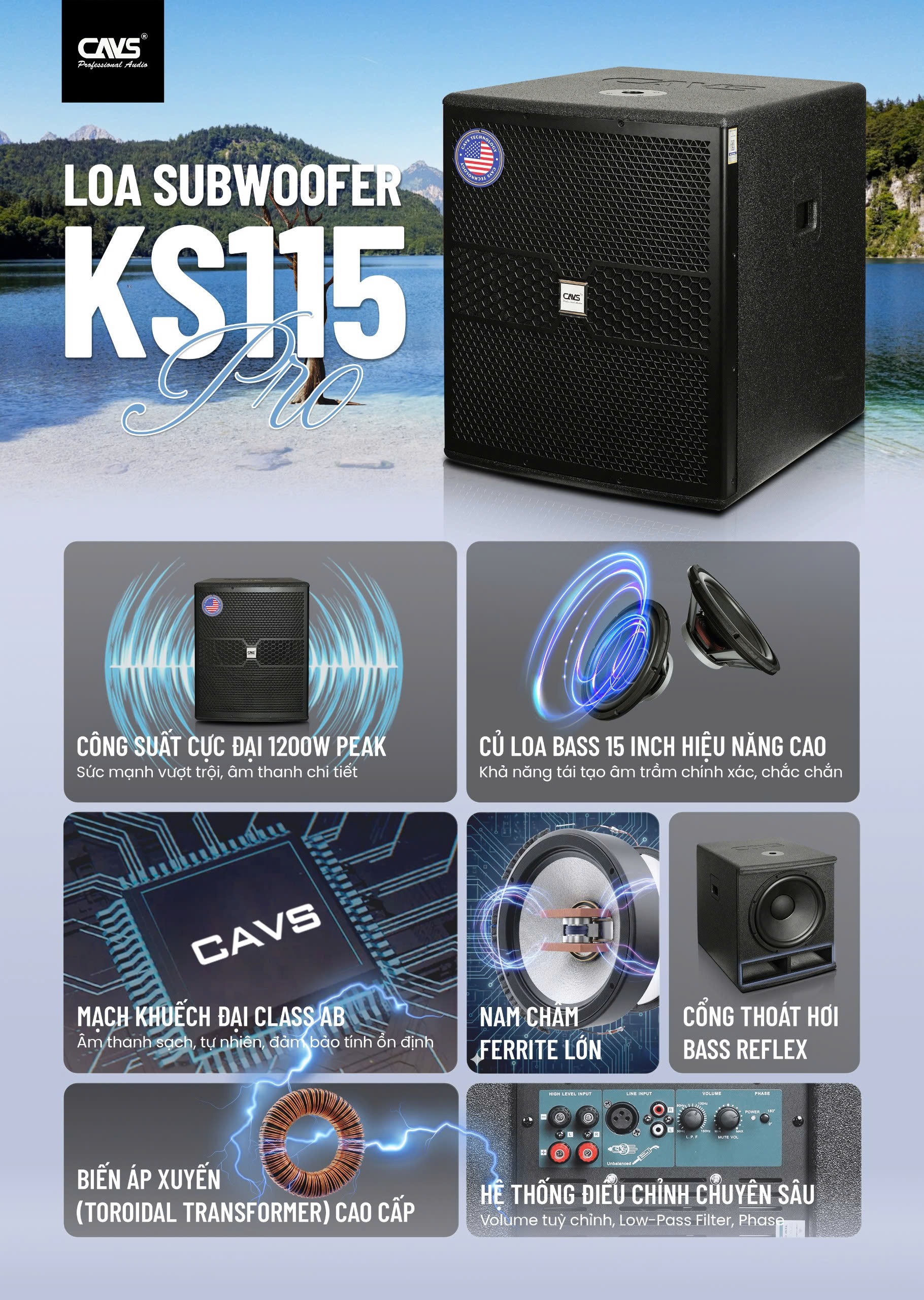 Loa Subwoofer CAVS KS115PRO Loa Subwoofer CAVS KS115PRO